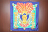 Authentic HERMES Carre 90 Scarf "Mexique" Silk Blue Green Red J7579