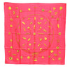 Authentic HERMES Carre 90 Scarf "Clips" Silk Red J7580