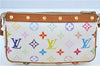Louis Vuitton Monogram Multicolor Pochette Accessoires Pouch M92649 White J7587