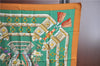 Authentic HERMES Carre 90 Scarf "aux champs" Silk Brown J7597