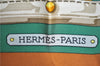 Authentic HERMES Carre 90 Scarf "aux champs" Silk Brown J7597