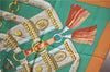 Authentic HERMES Carre 90 Scarf "aux champs" Silk Brown J7597