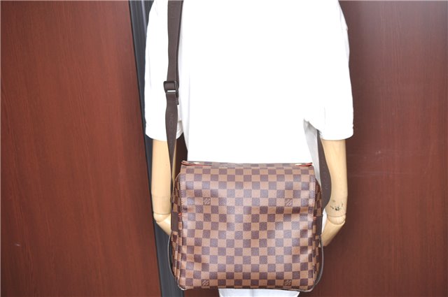 Authentic Louis Vuitton Damier Naviglio Shoulder Cross Body Bag N45255 LV J7622