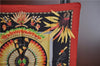 Authentic HERMES Carre 90 Scarf "BRAZIL" Silk Red J7629