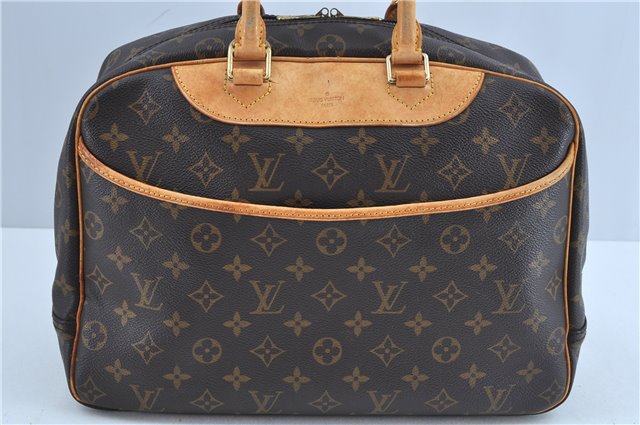 Authentic Louis Vuitton Monogram Deauville Hand Bag M47270 LV J7649