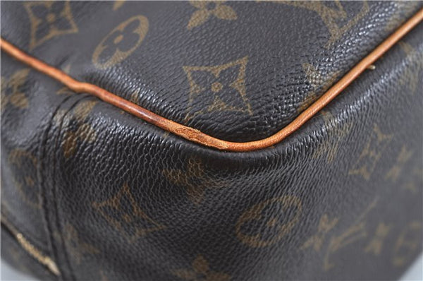 Authentic Louis Vuitton Monogram Deauville Hand Bag M47270 LV J7649