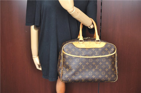Authentic Louis Vuitton Monogram Deauville Hand Bag M47270 LV J7649