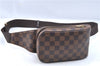 Authentic Louis Vuitton Damier Geronimos Waist Body Bag N51994 LV J7677