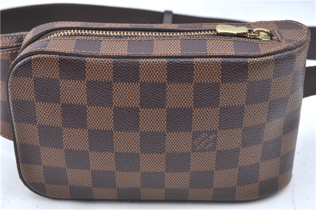 Authentic Louis Vuitton Damier Geronimos Waist Body Bag N51994 LV J7677