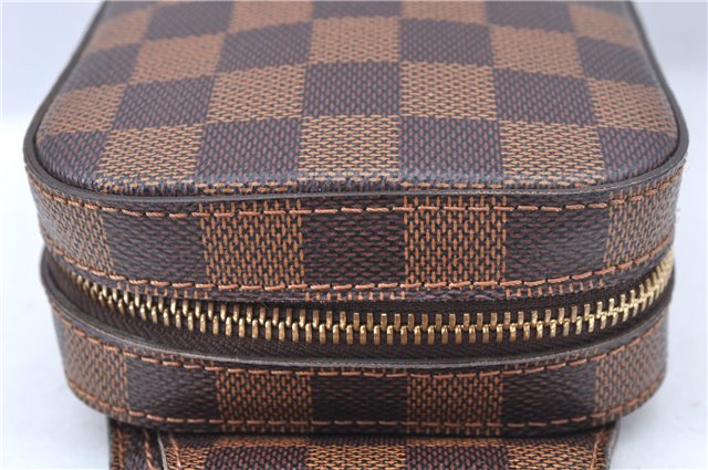 Authentic Louis Vuitton Damier Geronimos Waist Body Bag N51994 LV J7677
