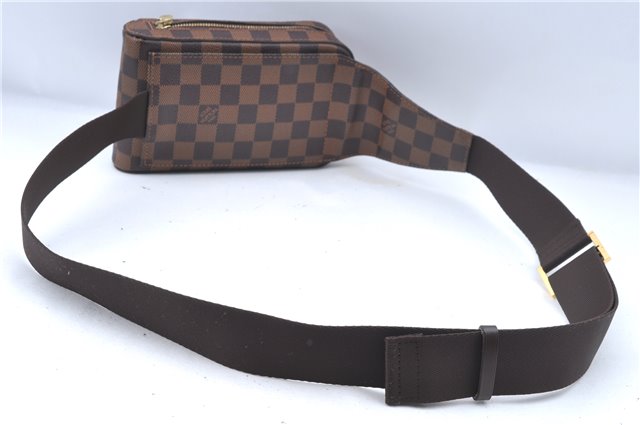 Authentic Louis Vuitton Damier Geronimos Waist Body Bag N51994 LV J7677