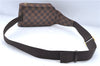 Authentic Louis Vuitton Damier Geronimos Waist Body Bag N51994 LV J7677