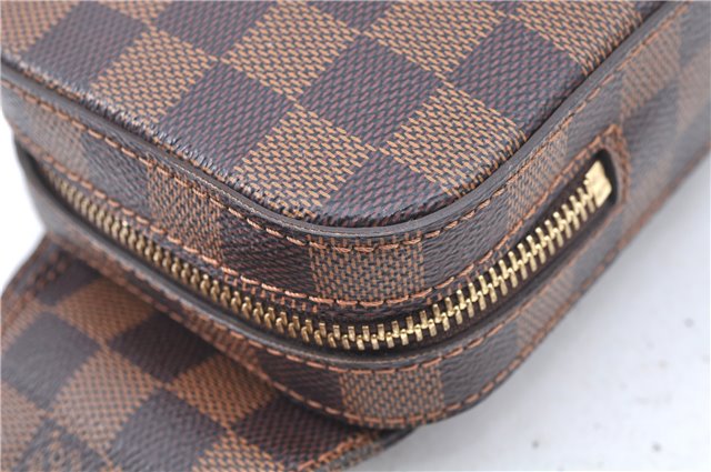 Authentic Louis Vuitton Damier Geronimos Waist Body Bag N51994 LV J7677