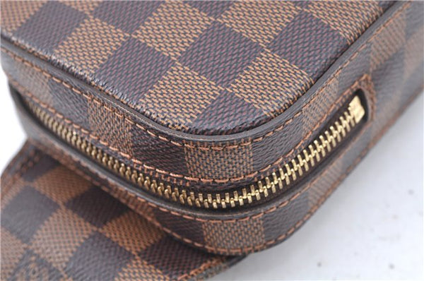 Authentic Louis Vuitton Damier Geronimos Waist Body Bag N51994 LV J7677