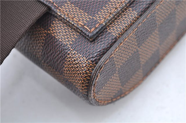 Authentic Louis Vuitton Damier Geronimos Waist Body Bag N51994 LV J7677