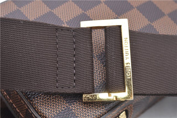 Authentic Louis Vuitton Damier Geronimos Waist Body Bag N51994 LV J7677