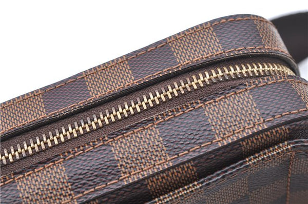 Authentic Louis Vuitton Damier Geronimos Waist Body Bag N51994 LV J7677