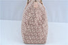 Authentic FENDI Zucchino Hand Tote Bag Purse Canvas Leather Light Pink  J7680