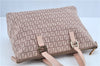 Authentic FENDI Zucchino Hand Tote Bag Purse Canvas Leather Light Pink  J7680