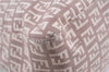 Authentic FENDI Zucchino Hand Tote Bag Purse Canvas Leather Light Pink  J7680