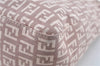 Authentic FENDI Zucchino Hand Tote Bag Purse Canvas Leather Light Pink  J7680