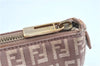 Authentic FENDI Zucchino Hand Tote Bag Purse Canvas Leather Light Pink  J7680