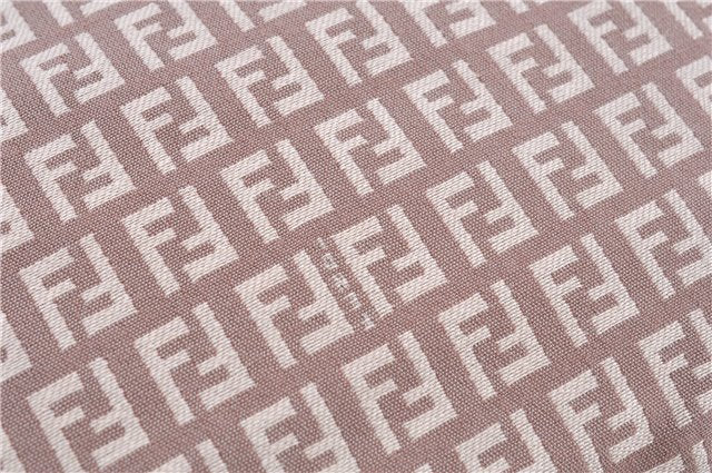Authentic FENDI Zucchino Hand Tote Bag Purse Canvas Leather Light Pink  J7680