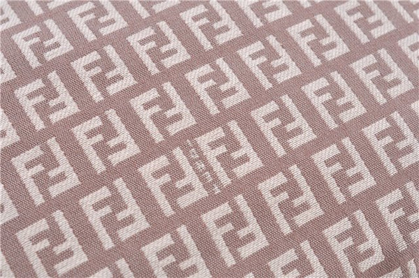Authentic FENDI Zucchino Hand Tote Bag Purse Canvas Leather Light Pink  J7680