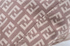 Authentic FENDI Zucchino Hand Tote Bag Purse Canvas Leather Light Pink  J7680
