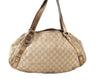 Authentic GUCCI Abbey Shoulder Tote Bag GG Canvas Leather 130736 Beige J7695
