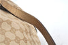 Authentic GUCCI Abbey Shoulder Tote Bag GG Canvas Leather 130736 Beige J7695