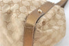 Authentic GUCCI Abbey Shoulder Tote Bag GG Canvas Leather 130736 Beige J7695