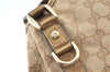 Authentic GUCCI Abbey Shoulder Tote Bag GG Canvas Leather 130736 Beige J7695