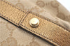 Authentic GUCCI Abbey Shoulder Tote Bag GG Canvas Leather 130736 Beige J7695
