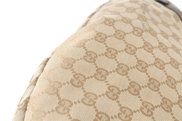 Authentic GUCCI Abbey Shoulder Tote Bag GG Canvas Leather 130736 Beige J7695