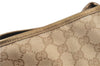 Authentic GUCCI Abbey Shoulder Tote Bag GG Canvas Leather 130736 Beige J7695
