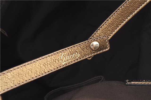 Authentic GUCCI Abbey Shoulder Tote Bag GG Canvas Leather 130736 Beige J7695