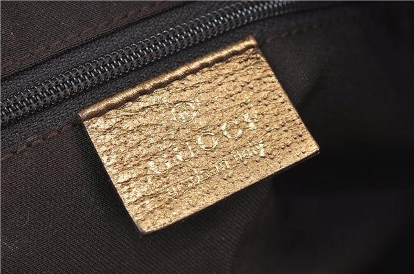 Authentic GUCCI Abbey Shoulder Tote Bag GG Canvas Leather 130736 Beige J7695