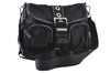 Authentic PRADA Nylon Tessuto Leather Shoulder Cross Body Bag Purse Black J7697