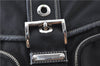 Authentic PRADA Nylon Tessuto Leather Shoulder Cross Body Bag Purse Black J7697