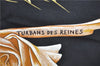 Authentic HERMES Carre 90 Scarf "Turbans des reines" Silk Black J7704