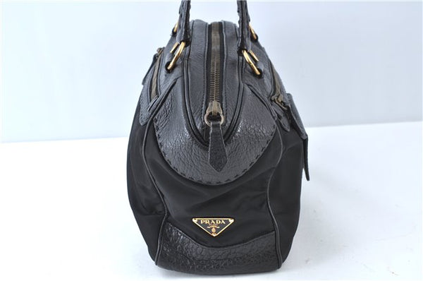 Authentic PRADA Nylon Leather Nappa Shoulder Hand Bag Purse Black J7709