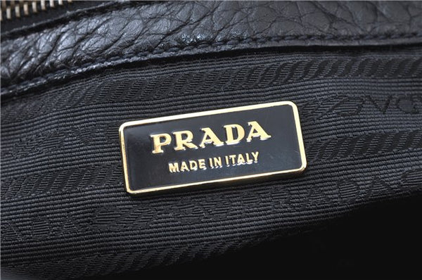 Authentic PRADA Nylon Leather Nappa Shoulder Hand Bag Purse Black J7709