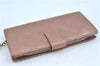 Authentic GUCCI Guccissima Leather Long Wallet Purse 233024 Pink Gold J7725