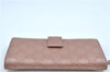 Authentic GUCCI Guccissima Leather Long Wallet Purse 233024 Pink Gold J7725