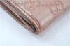 Authentic GUCCI Guccissima Leather Long Wallet Purse 233024 Pink Gold J7725