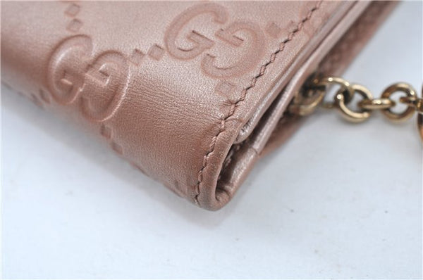 Authentic GUCCI Guccissima Leather Long Wallet Purse 233024 Pink Gold J7725