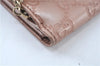 Authentic GUCCI Guccissima Leather Long Wallet Purse 233024 Pink Gold J7725