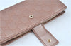 Authentic GUCCI Guccissima Leather Long Wallet Purse 233024 Pink Gold J7725