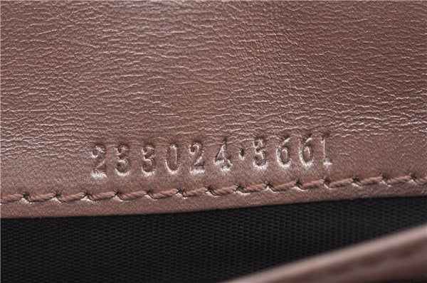 Authentic GUCCI Guccissima Leather Long Wallet Purse 233024 Pink Gold J7725